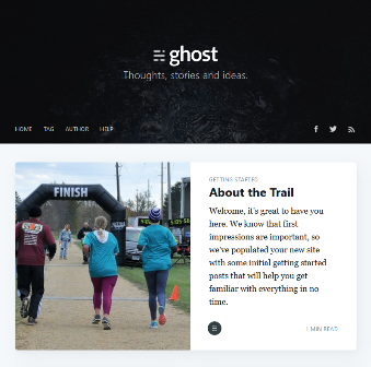 Log in page for Ghost CMS